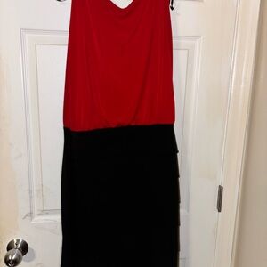 Enfocus Studio Red and Black Mini Dress